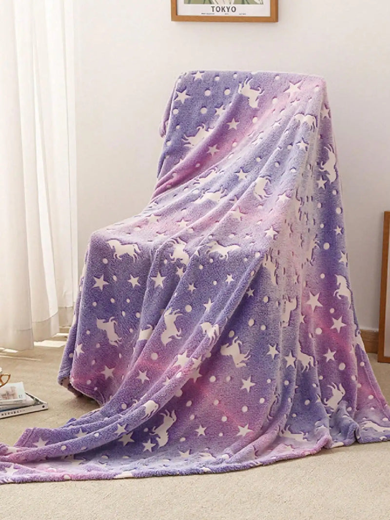 Manta Cobertor Mágico Que Brilha no Escuro (Tamanho 2m x 1,8m)